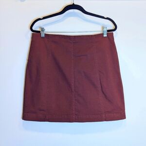 Umgee Burgundy High Waist Mini Skirt Size Large